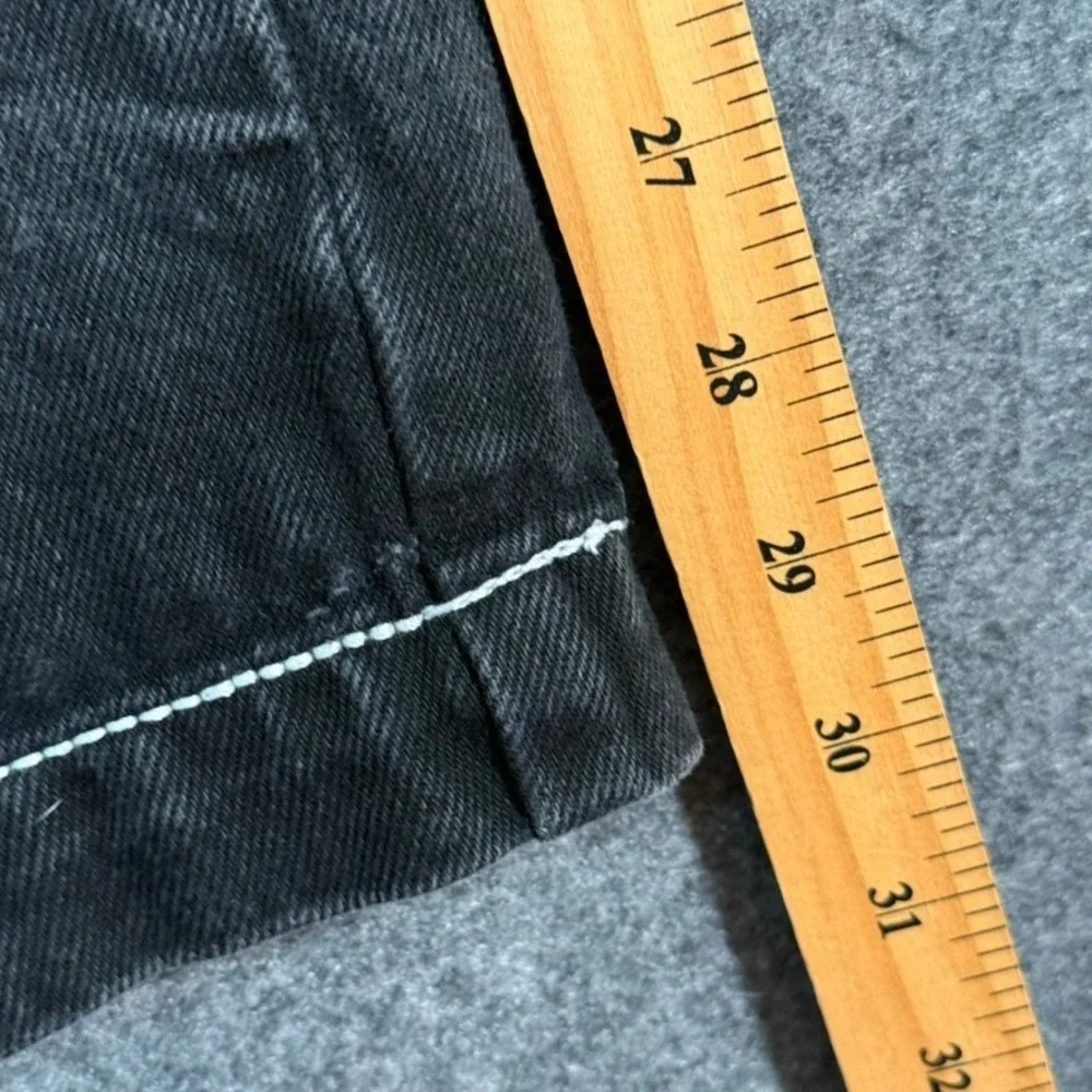 Y2K VTG JNCO Pipes Originals Mens Black Wide Leg Denim Jeans 30W 30L Embroidered